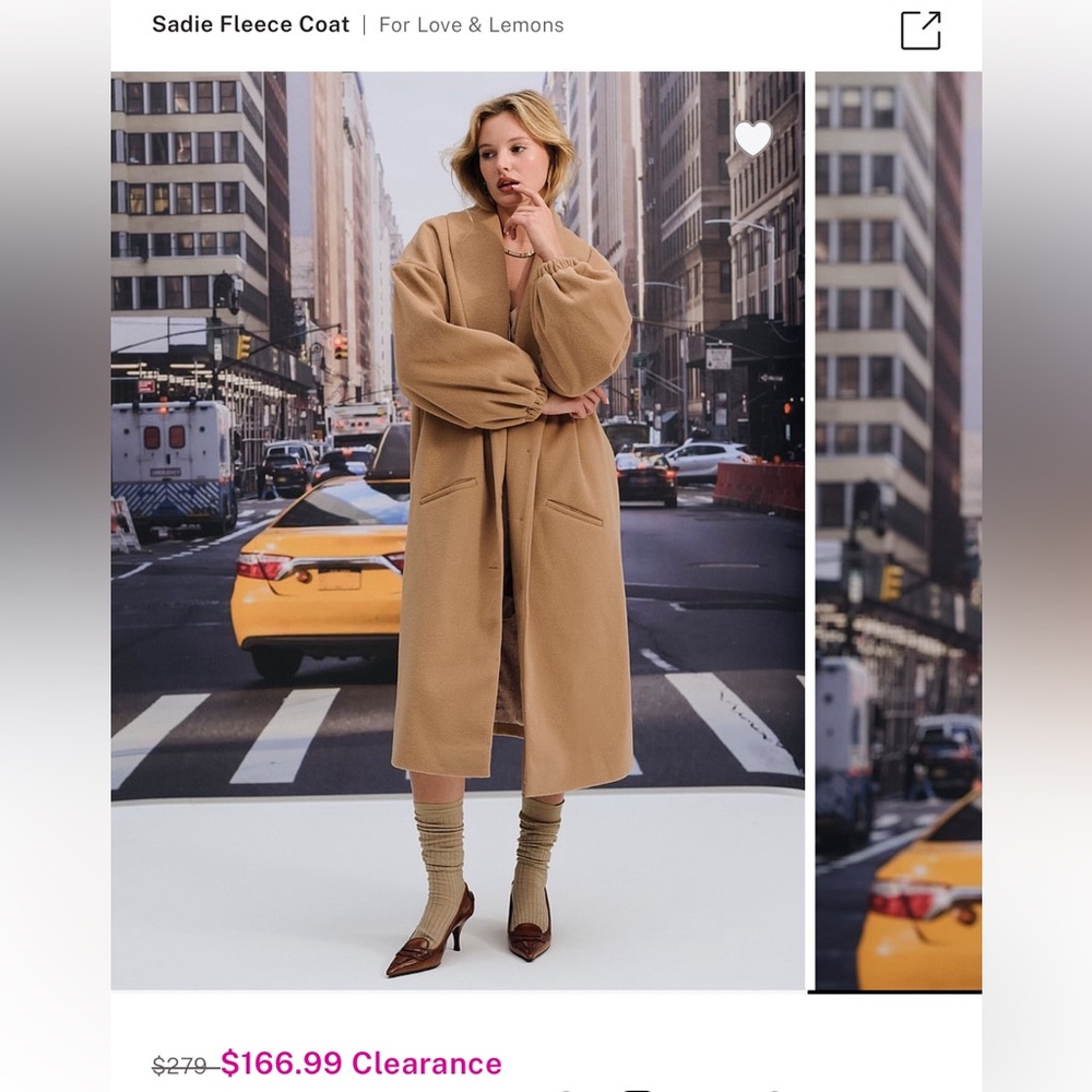 For Love & Lemons Sadie Fleece Coat